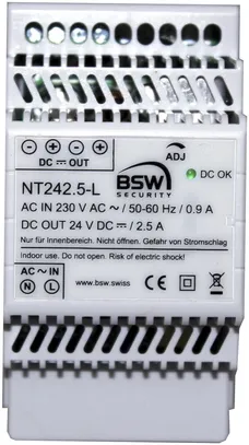 REG-Netzgerät BSW NT242.5-L, 200…240VAC, 24…28VDC, 2.5A, für Lademodul 