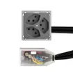 Prise INC EDIZIOdue 3×T13 L3 gris foncé pour câble plat Technofil 
