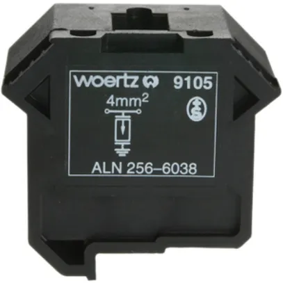 Morsetto di terra componibile Woertz 4mm² molla guida DIN/G - TH35/G32 ne 