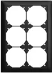 Cadre de recouvrement EDIZIOdue 2×3 noir 