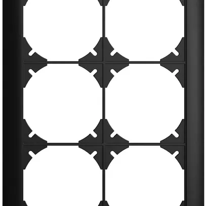 Telaio di copertura EDIZIOdue 2×3 nero 