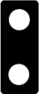 Placca di copertura 3×1 43 +ci+43 nero 