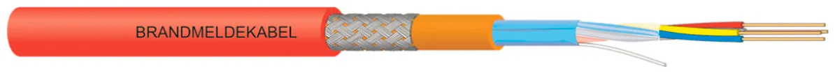 Câble détection incendie FE180 E30-E90, 4×2×0.8+1×0.8 rouge 