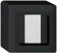 Pulsante universale AP 2×KAL senza LED nero 
