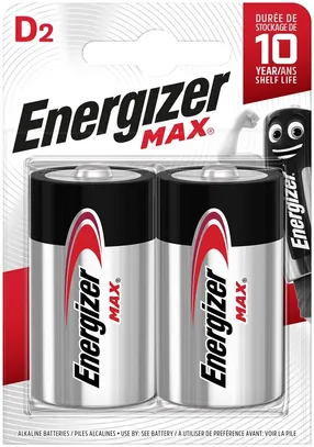 Batterie Alkali Energizer Max D LR20 1.5V Blister à 2 Stück 