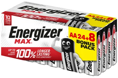 Batterie Alkali Energizer Max Mignon (AA) LR6, 1.5V, Box à 32Stück 