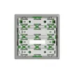 Frontplatte EDIZIO.liv UNI SNAPFIX® für UNI-Taster Schraubk.f.4Tasten m.LED hgu 