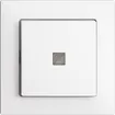 Contact à poussoir lum. ENC EDIZIOdue A-R/1P blanc, a.lenti.LED.60×60mm 