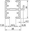 Profilo di separazione Almatec AS 26.1 L=3m, 25×30mm 