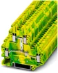 Morsetto a 2 piani 0.14…6mm² verde-giallo AWG26…10 