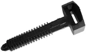 Zoccolo Plica BAS 30×6mm, PA6.6, a forma di tassello, nero 
