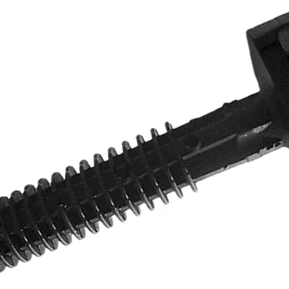 Socle Plica BAS 30×6mm, PA6.6, en forme de cheville, noir 