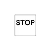 Feuille pos.symbol 'STOP' EDIZIOdue noir 42×42 pour lampe LED 