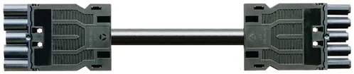 Verlängerung Wieland GST18i5 5×2.5mm² 400V 20A 2m schwarz Stecker-Buchse, Cca 