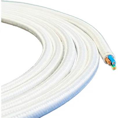 Câble textile Elektrogros TDLR H03VV-F 3×0.75mm² LNPE blanc 50m 