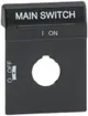 Placcheta indic. nero per manigl. per OH 1_ & OH 3_ (Main Switch) 
