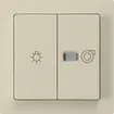 Leuchtdruckschalter kallysto 1/1L beige mit Symbol Licht+Ventilation 