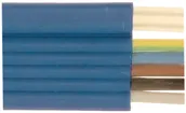 Flachkabel Woertz DALI PVC blau 5×2.5mm²+2×1.5mm² Eca, Leiter ws ausser PE Eine Länge