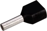 Capocorda doppio isolato 2×1.5mm²/8mm nero 