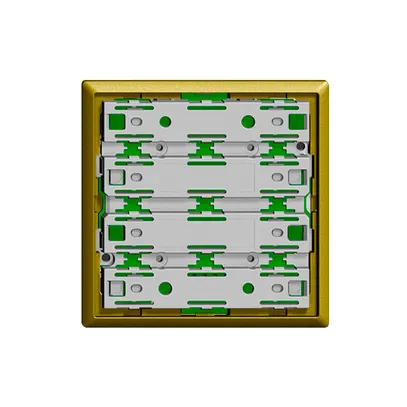 Plaque frontale universelle pour 4×1t EDIZIOdue olive avec 4 LED 