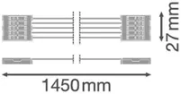 Durchgangsverdrahtung LEDVANCE DP HOUSING 1×LAMP 1450mm 5×2.5mm² 