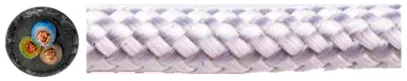 Câble textile Roesch H03VV-F 3×0.75mm² LNPE rond, soie artificielle, blanc 