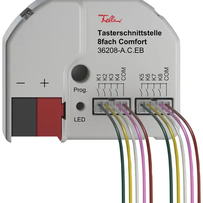 Interface pour bouton-poussoir Feller Comfort KNX Secure 8× 44×36×16mm IP20 