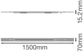 Insert pour barre profilée LEDVANCE TRUSYS FLEX 1.5m avec rail conducteur blanc 