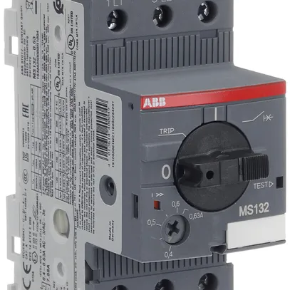 REG-Motorschutzschalter ABB MS132, 0.18kW AC-3 (0.4…0.63A) 3L Schraub 