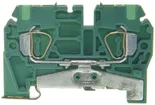 Schutzleiter-Reihenklemme Woertz 0.5…2.5mm² Federzuganschluss 2×1 TH35 grün/gelb 
