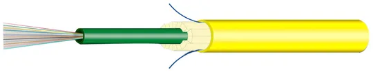 Câble FO Universal H-LINE Dca 12×E9/125 Ø7.5mm 3000N jaune 