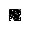 Folie neg.Symbol 'Sterne' EDIZIOdue schwarz 42×42 für Lampe LED 
