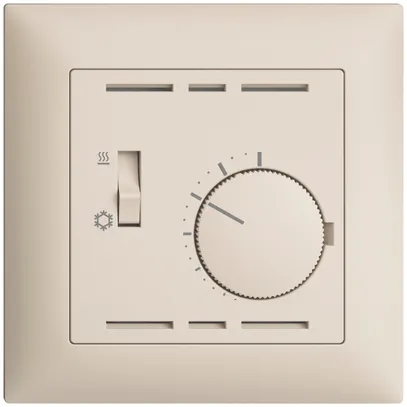 UP-Thermostat EDIZIOdue, mit Schalter Heizen/Kühlen, Tiefe 34mm, 88×88mm, crema 
