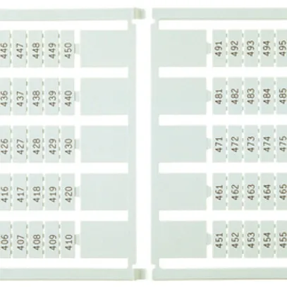 Etichetta di marcaggio 5×5mm 2×1…50, 5 carte da 100 