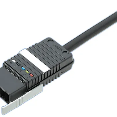 Spina R&M Cable-Outlet 5L con cavo FE0-flex 5×1.5 grigio, L=1m 