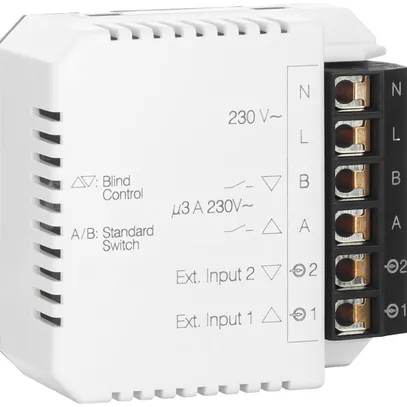 Attuatore-commutatore RF INS mi.puck switch EA 46.22 pro4, 2-canali 230V/3A, BT 