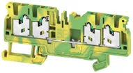 Borne p.conducteur d.protection Weidmüller S4C 2.5 PE SNAP IN 2.5mm² vert-jaune 