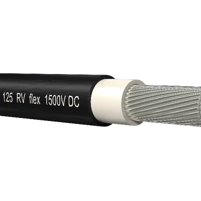 Câble solaire 1x6mm2 noir, codé blanc BETAflam 125 RV flex 1500 V DC, Dca 