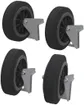 Jeu de roues de transport RUNPOTEC, pour RUNPOLIFTER 4500, Ø125mm, 4 pièces 