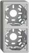 Kappe mit Grundplatte 2×54mm hellgrau für Kombination FX vertikal/horizontal 