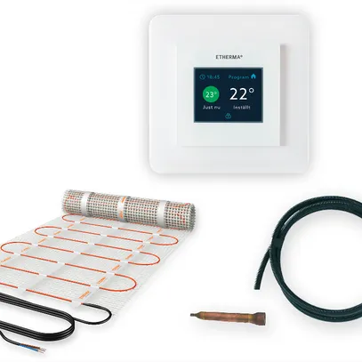 Kit de natte chauffante dipôle DSU5-1000 y compris capteur, thermostat, 5 m² 