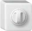 Interrupteur rotatif AP basico 0/1L blanc avec manette 