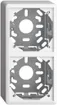 Capot avec plaque de base 2×54mm pour combinaison FX vertical/horizontal blanc 