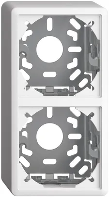 Kappe mit Grundplatte 2×54mm für Kombination FX vertikal/horizontal weiss 