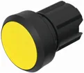 Interrupteur INC EAO45, R, jaune, anneau noir affleurant 