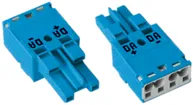 Prise WAGO 2L 0.5…4mm² bleu codification I 25A 250V s.boîtier décharge traction 