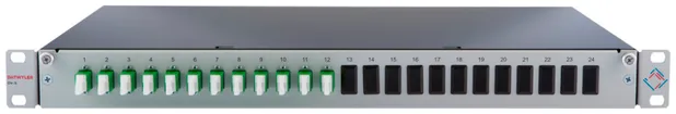Panneau de distribution opt.19" 1UH 12×connect.SM E2000/APC 