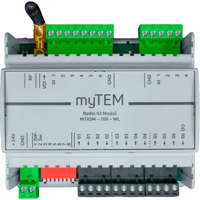 REG-I/O-Modul myTEM MTIOM-100-WL 24VDC 4×A/DI 6×DI 6×DO CAN Z-Wave 