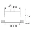 Downlight INC SLV KADUX, 2×GU10 50W IP20 noir mat 