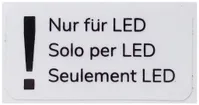 Warnaufkleber ELBRO Nur für LED 30×15mm Transparent 